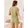 image:imageEkouaer Pajamas Set for Women 2 Piece Pjs Ribbed Knit Lounge Set Cap Sleeve Loungewear Sleepwear SXXLLight Green