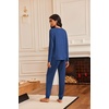 image:imageEkouaer Pajamas Womens Long Sleeve Pj Set 2 Piece Loungewear Soft Comfy Sleepwear with Jogger Pants SXXLBlue