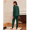 image:imageEkouaer Pajamas Womens Long Sleeve Pj Set 2 Piece Loungewear Soft Comfy Sleepwear with Jogger Pants SXXLGreen