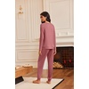 image:imageEkouaer Pajamas Womens Long Sleeve Pj Set 2 Piece Loungewear Soft Comfy Sleepwear with Jogger Pants SXXLOld Rose