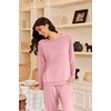 image:imageEkouaer Pajamas Womens Long Sleeve Pj Set 2 Piece Loungewear Soft Comfy Sleepwear with Jogger Pants SXXLPink