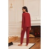 image:imageEkouaer Pajamas Womens Long Sleeve Pj Set 2 Piece Loungewear Soft Comfy Sleepwear with Jogger Pants SXXLRed