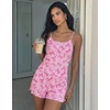 image:imageEkouaer Pajamas for Women Set Lingerie Pjs 2 Piece Cami Sleepwear Ribbed Knit Shorts SetBow