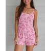 image:imageEkouaer Pajamas for Women Set Lingerie Pjs 2 Piece Cami Sleepwear Ribbed Knit Shorts SetBow