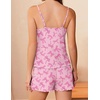 image:imageEkouaer Pajamas for Women Set Lingerie Pjs 2 Piece Cami Sleepwear Ribbed Knit Shorts SetBow