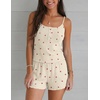 image:imageEkouaer Pajamas for Women Set Lingerie Pjs 2 Piece Cami Sleepwear Ribbed Knit Shorts SetCherry