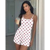 image:imageEkouaer Pajamas for Women Set Lingerie Pjs 2 Piece Cami Sleepwear Ribbed Knit Shorts SetHearts