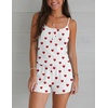 image:imageEkouaer Pajamas for Women Set Lingerie Pjs 2 Piece Cami Sleepwear Ribbed Knit Shorts SetHearts