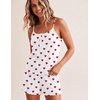 image:imageEkouaer Pajamas for Women Set Lingerie Pjs 2 Piece Cami Sleepwear Ribbed Knit Shorts SetHearts