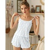 image:imageEkouaer Pajamas for Women Set Lingerie Pjs 2 Piece Cami Sleepwear Ribbed Knit Shorts SetHearts Rabbit