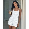 image:imageEkouaer Pajamas for Women Set Lingerie Pjs 2 Piece Cami Sleepwear Ribbed Knit Shorts SetHearts Rabbit