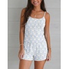 image:imageEkouaer Pajamas for Women Set Lingerie Pjs 2 Piece Cami Sleepwear Ribbed Knit Shorts SetHearts Rabbit