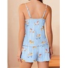 image:imageEkouaer Pajamas for Women Set Lingerie Pjs 2 Piece Cami Sleepwear Ribbed Knit Shorts SetStriped Dog
