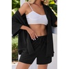 image:imageEkouaer Pajamas for Women Waffle Knit Lounge Set Button Down Loungewear Soft Short Sleeve Pjs Shorts Set SXXL