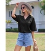 image:imageEkouaer Pajamas for Women Waffle Knit Lounge Set Button Down Loungewear Soft Short Sleeve Pjs Shorts Set SXXL