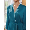 image:imageEkouaer Robes for Women Knee Length Kimono Bathrobe 34 Sleeve Sleep Robe Cozy Sleepwear with Pockets SXXL