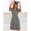 image:imageEkouaer Robes for Women Short Knit Bathrobe Lightweight Sexy Lace Sleepwear Soft Knee Length LoungewearAdark Grey