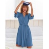 image:imageEkouaer Robes for Women Short Knit Bathrobe Lightweight Sexy Lace Sleepwear Soft Knee Length LoungewearAnavy
