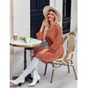 image:imageEkouaer Robes for Women Short Knit Bathrobe Lightweight Sexy Lace Sleepwear Soft Knee Length LoungewearCaramel