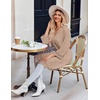 image:imageEkouaer Robes for Women Short Knit Bathrobe Lightweight Sexy Lace Sleepwear Soft Knee Length LoungewearKhaki