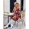 image:imageEkouaer Robes for Women Short Knit Bathrobe Lightweight Sexy Lace Sleepwear Soft Knee Length LoungewearRed Flower