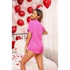 image:imageEkouaer Silk Pajamas for Women Short Sleeve Satin Pajama Set 2 Piece Button Down Loungewear SXXLPink Leopard