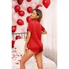image:imageEkouaer Silk Pajamas for Women Short Sleeve Satin Pajama Set 2 Piece Button Down Loungewear SXXLRed