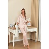 image:imageEkouaer Silk Satin Pajamas Set Women Short Sleeve Pj Sets Button Down Sleepwear 2 Piece Soft Loungewear SXXLChampagne