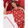image:imageEkouaer Silk Satin Pajamas Set Women Short Sleeve Pj Sets Button Down Sleepwear 2 Piece Soft Loungewear SXXLChristmas Elk
