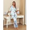 image:imageEkouaer Silk Satin Pajamas Set Women Short Sleeve Pj Sets Button Down Sleepwear 2 Piece Soft Loungewear SXXLCity Walk