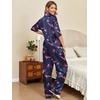 image:imageEkouaer Silk Satin Pajamas Set Women Short Sleeve Pj Sets Button Down Sleepwear 2 Piece Soft Loungewear SXXLNavy Martini
