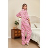 image:imageEkouaer Silk Satin Pajamas Set Women Short Sleeve Pj Sets Button Down Sleepwear 2 Piece Soft Loungewear SXXLPink Cheetah