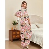 image:imageEkouaer Silk Satin Pajamas Set Women Short Sleeve Pj Sets Button Down Sleepwear 2 Piece Soft Loungewear SXXLPink Tiger