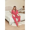 image:imageEkouaer Silk Satin Pajamas Set Women Short Sleeve Pj Sets Button Down Sleepwear 2 Piece Soft Loungewear SXXLRed Heart