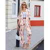 image:imageEkouaer Silk Satin Pajamas Set Women Short Sleeve Pj Sets Button Down Sleepwear 2 Piece Soft Loungewear SXXLStriped Wine Bottle