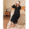image:imageEkouaer Waffle Robes for Women Long Zipper Bathrobes Lightweight House Coat Soft Sleepwear with Pockets Loungewear SXXLBlack
