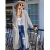 image:imageEkouaer Waffle Robes for Women Long Zipper Bathrobes Lightweight House Coat Soft Sleepwear with Pockets Loungewear SXXLLight Gray