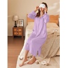 image:imageEkouaer Waffle Robes for Women Long Zipper Bathrobes Lightweight House Coat Soft Sleepwear with Pockets Loungewear SXXLPurple