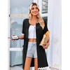image:imageEkouaer Women Zip Up Robe Lightweight Housecoats with Pockets Knee Length Short Bathrobes Soft Nightgown S3XLBlack