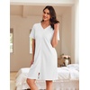 image:imageEkouaer Women Zipper Robes Waffle Short Bathrobe Lightweight House Coat with Pockets Soft Nightgown S3XL