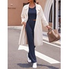 image:imageEkouaer Womens 3 Piece Lounge Set Pajama Long Sleeve Cardigan Sleeveless Top Pants Sweatsuit SXXLNavy