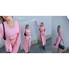 image:imageEkouaer Womens 3 Piece Lounge Set Pajama Long Sleeve Cardigan Sleeveless Top Pants Sweatsuit SXXLPink