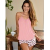 image:imageEkouaer Womens Cami Pajama Set Sexy Sleeveless Sleepwear 2 Piece PJ Set with Shorts Sexy Pj NightwearPink Butterfly