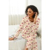 image:imageEkouaer Womens Pajama Sets 2 piece Lounge Sets for Women Vneck Long Sleeve Top and Elastic Waist Pants with PocketsTeddy Bear