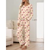image:imageEkouaer Womens Pajama Sets 2 piece Lounge Sets for Women Vneck Long Sleeve Top and Elastic Waist Pants with PocketsTeddy Bear