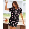 image:imageEkouaer Womens Pajama Sets Button Down Lounge Set 2 Piece Loungewear Soft Sleepwear Short Sleeve Pjs with PocketsAhearts Black