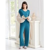 image:imageEkouaer Womens Pajama Sets Short Sleeve Top and Pants 2 Piece Pjs Soft Sleepwear Comfy Lounge Set SXXLBlue Green