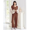 image:imageEkouaer Womens Pajama Sets Short Sleeve Top and Pants 2 Piece Pjs Soft Sleepwear Comfy Lounge Set SXXLBrown