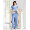 image:imageEkouaer Womens Pajama Sets Short Sleeve Top and Pants 2 Piece Pjs Soft Sleepwear Comfy Lounge Set SXXLClear Blue