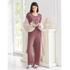 image:imageEkouaer Womens Pajama Sets Short Sleeve Top and Pants 2 Piece Pjs Soft Sleepwear Comfy Lounge Set SXXLDark Pink
